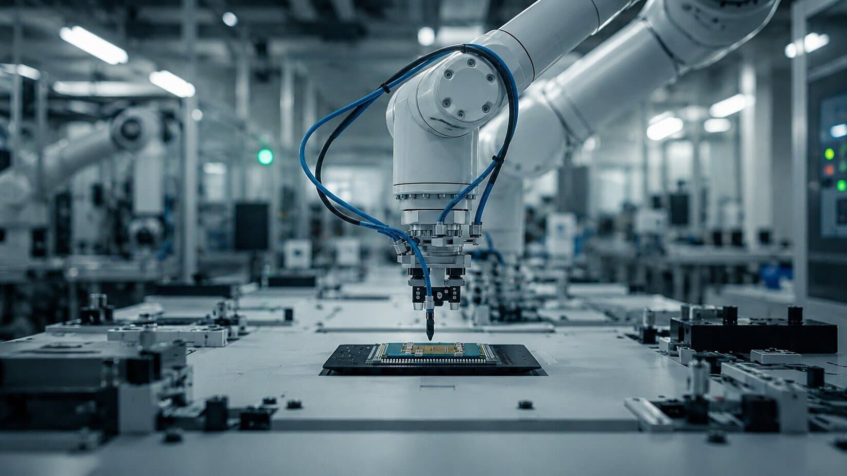 Ein Roboterarm auf einer mobilen Plattform