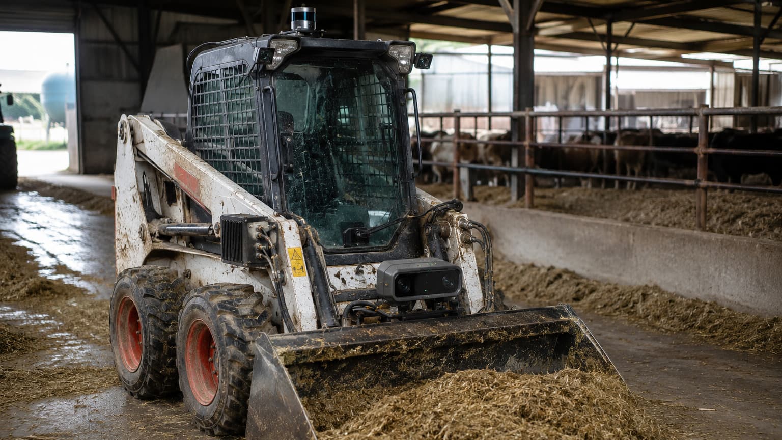 Autonomous Feed Pushing for an Industrial Loader
