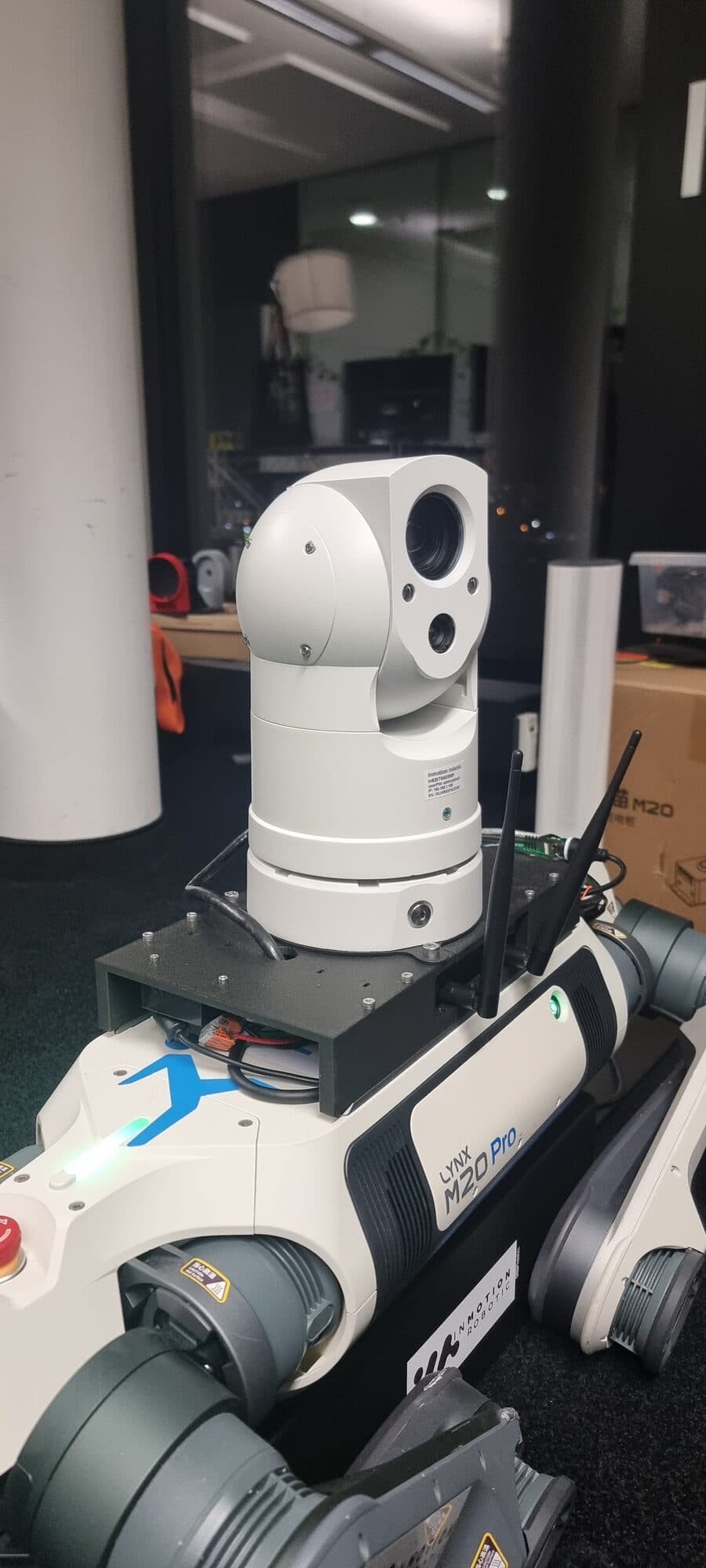 Close-up of the PTZ inspection camera payload